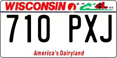 WI license plate 710PXJ