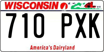 WI license plate 710PXK