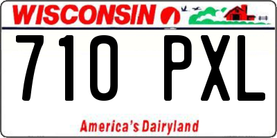 WI license plate 710PXL
