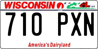 WI license plate 710PXN