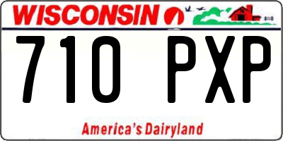 WI license plate 710PXP