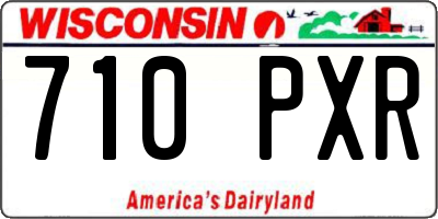 WI license plate 710PXR