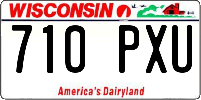WI license plate 710PXU