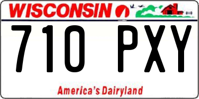 WI license plate 710PXY