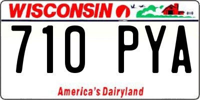 WI license plate 710PYA