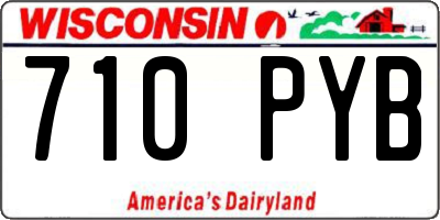 WI license plate 710PYB