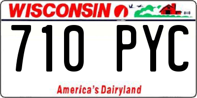 WI license plate 710PYC