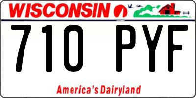 WI license plate 710PYF