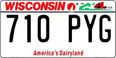 WI license plate 710PYG