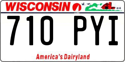 WI license plate 710PYI