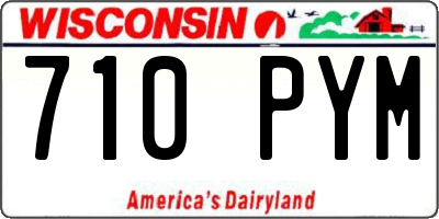 WI license plate 710PYM