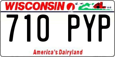 WI license plate 710PYP