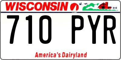 WI license plate 710PYR