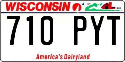 WI license plate 710PYT