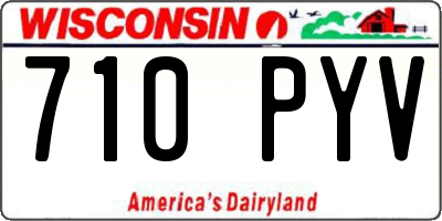 WI license plate 710PYV