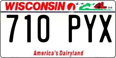 WI license plate 710PYX