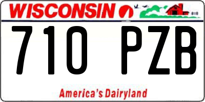 WI license plate 710PZB