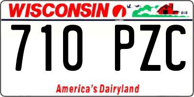 WI license plate 710PZC