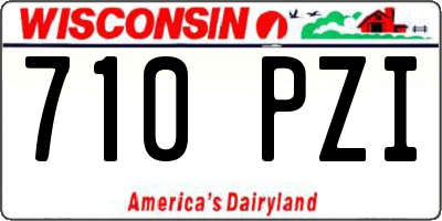 WI license plate 710PZI
