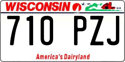WI license plate 710PZJ