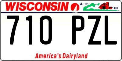 WI license plate 710PZL