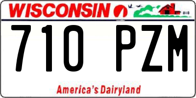 WI license plate 710PZM