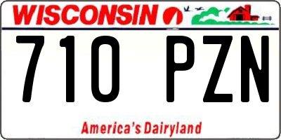 WI license plate 710PZN