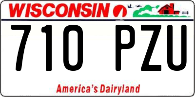 WI license plate 710PZU