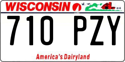 WI license plate 710PZY