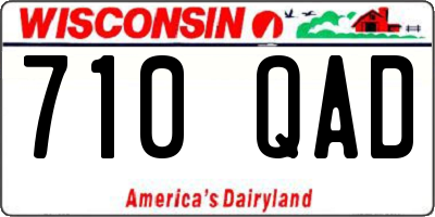 WI license plate 710QAD