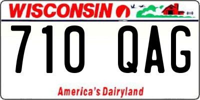 WI license plate 710QAG