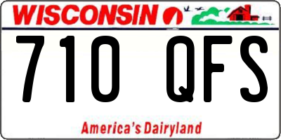 WI license plate 710QFS