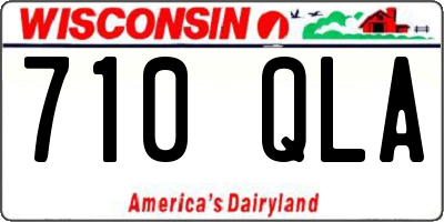 WI license plate 710QLA
