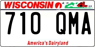 WI license plate 710QMA