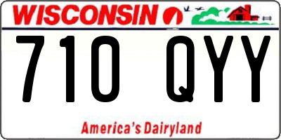 WI license plate 710QYY