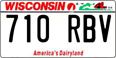 WI license plate 710RBV