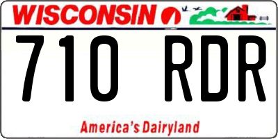 WI license plate 710RDR