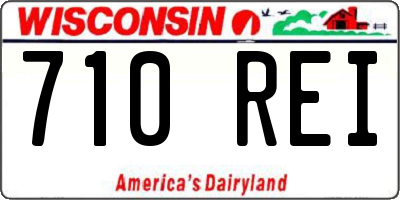 WI license plate 710REI