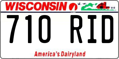 WI license plate 710RID