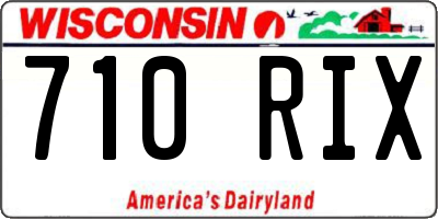 WI license plate 710RIX