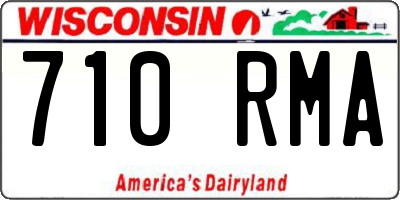 WI license plate 710RMA