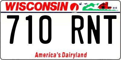 WI license plate 710RNT