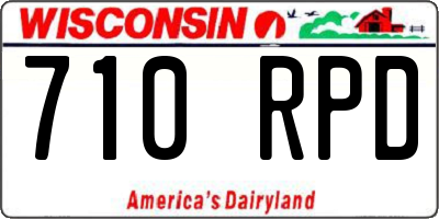 WI license plate 710RPD