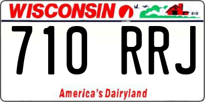 WI license plate 710RRJ