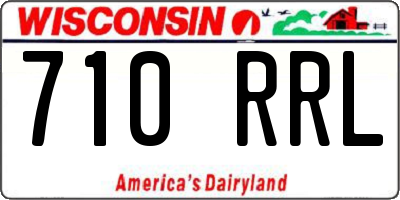 WI license plate 710RRL