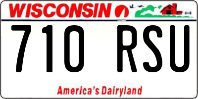 WI license plate 710RSU