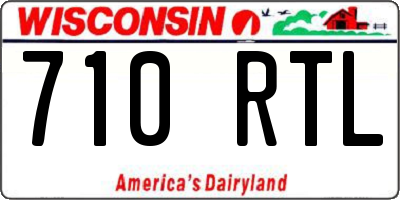 WI license plate 710RTL