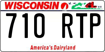 WI license plate 710RTP