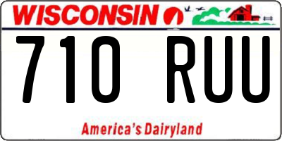 WI license plate 710RUU