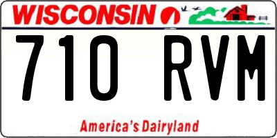 WI license plate 710RVM